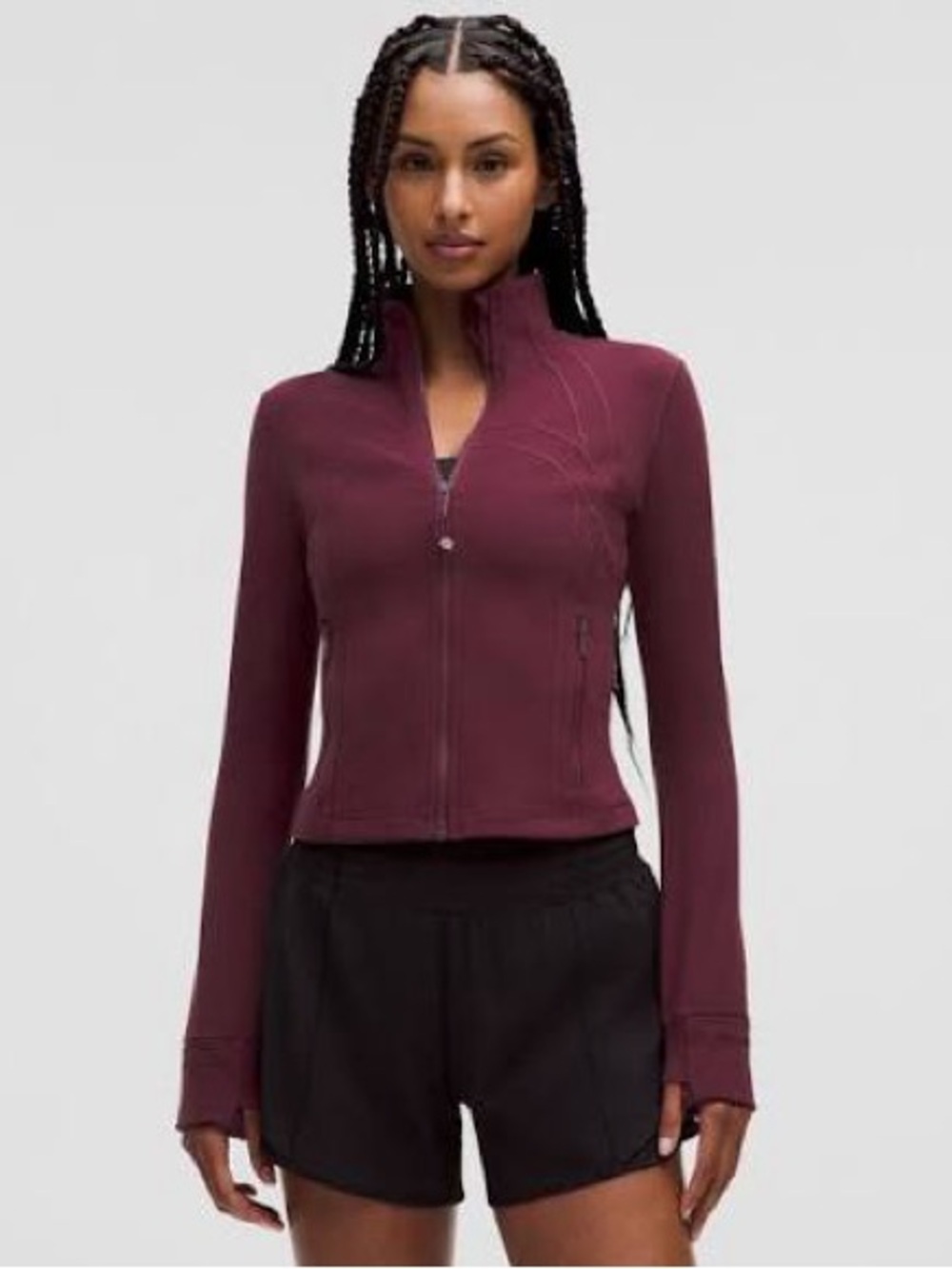 SOLD! Lululemon Define Cropped Jacket - Garnet